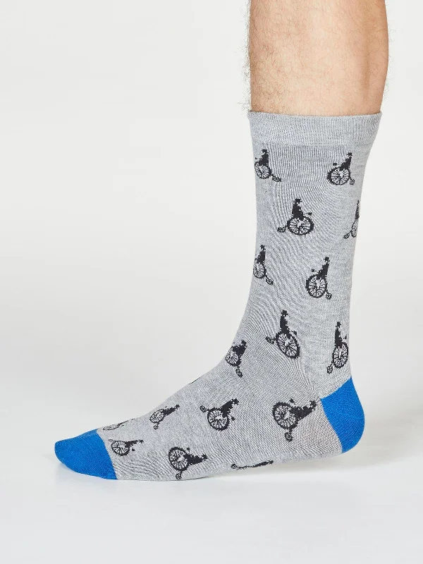 Trendy Fashion Socks-Ashton Bicycle Socks - Grey Marle