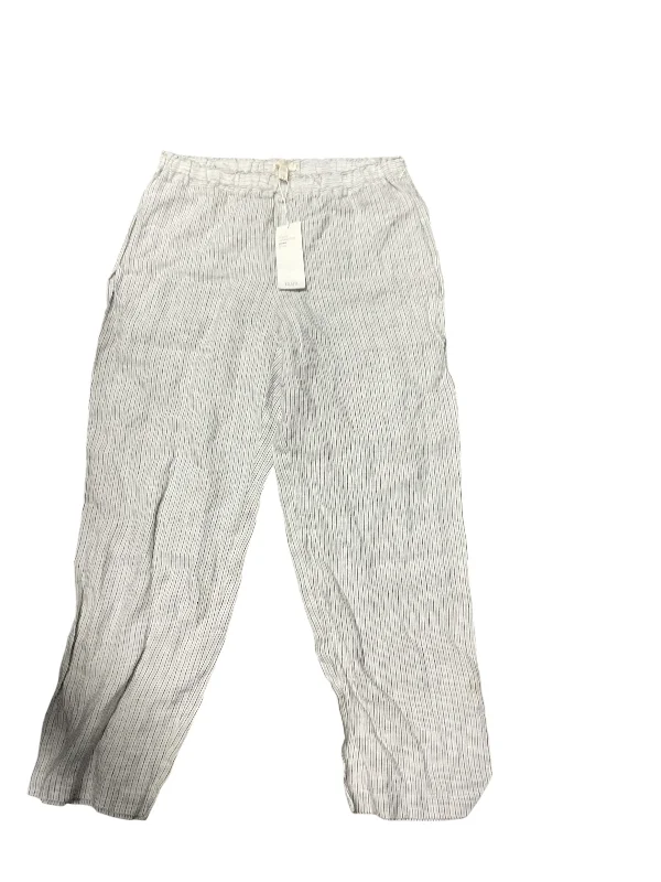 Comfortable Drawstring Pants-Pants Linen By Eileen Fisher In Striped Pattern, Size: Sp