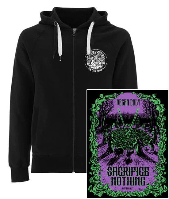 Custom All-Season Hoodie-'Sacrifice Nothing' Vegan Zip-up Hoodie