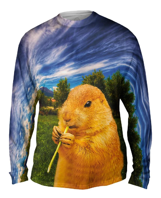 Trendy Long Sleeve Hoodie-Cloudy Beaver Chew