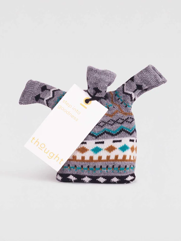 Classic Striped Socks-Dannie Kids' Organic Cotton Fairisle Socks in a Bag - Multi