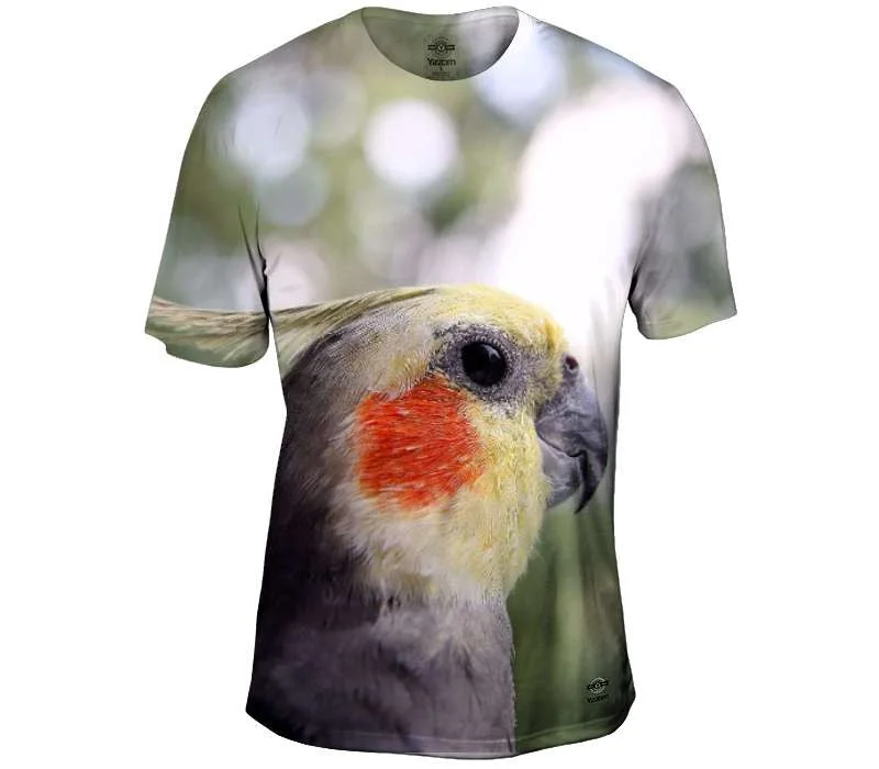 Relaxed Fit Vintage T-Shirt-Cockatiel Profile Parrot