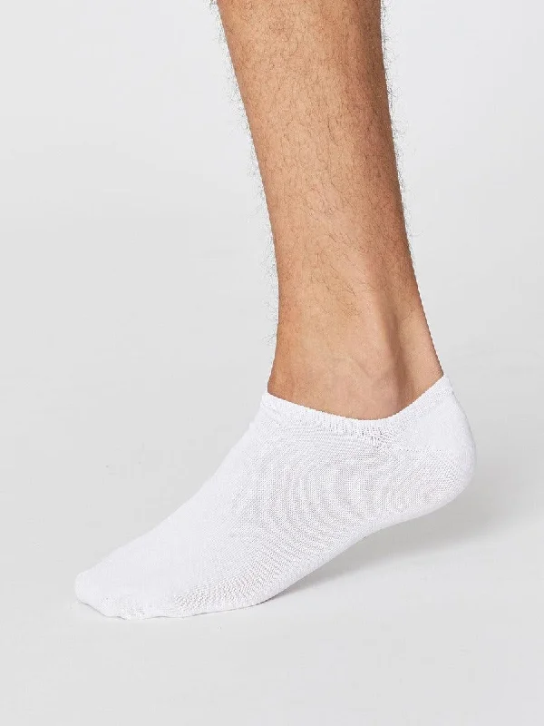 Relaxed Fit Sports Socks-Ashley Trainer Socks - White