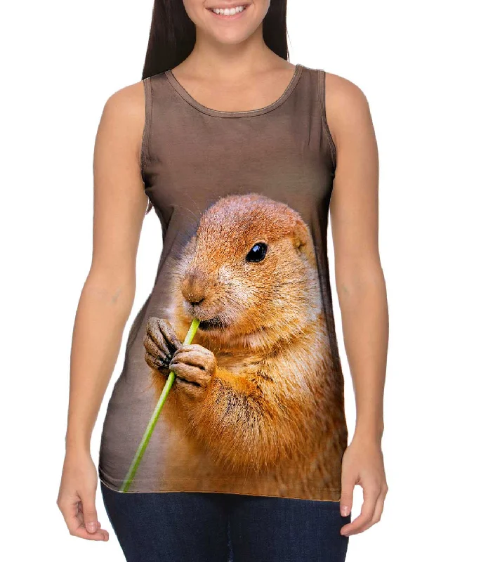 Trendy Summer Sleeveless-Juicy Grass Prairie Dog