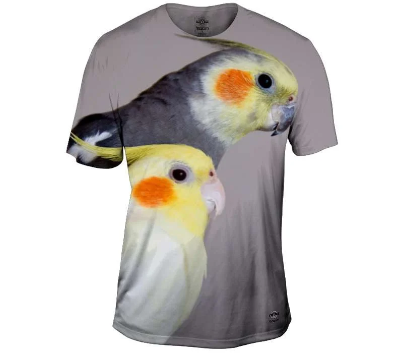 Stylish High-Quality T-Shirt-Couple of Cockatiels