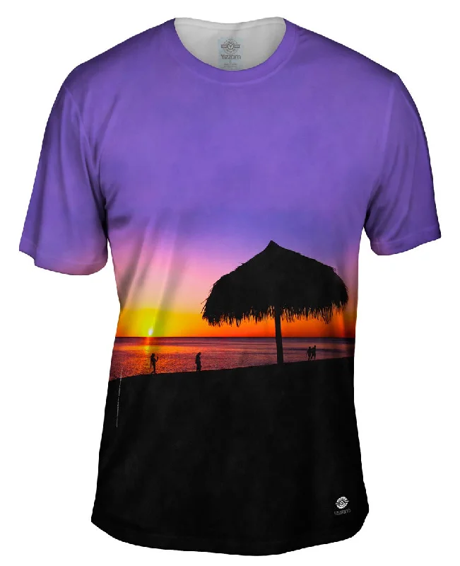 All-Season Cotton T-Shirt-Sweet Sunset Glow