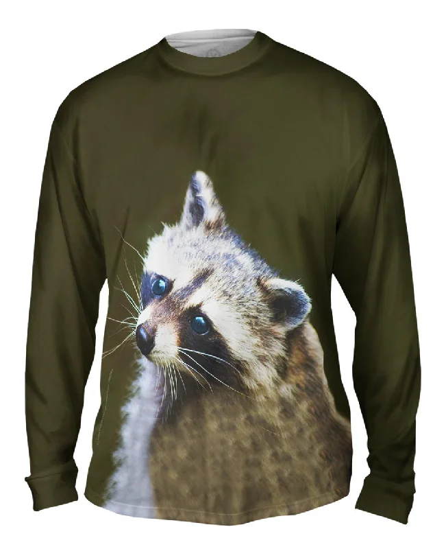 Relaxed Fit Long Sleeve Shirt-Blue Eyed Raccoon