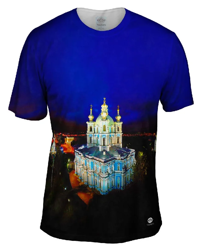 Custom Designed Sports T-Shirt-Smolniye Monastery Russia