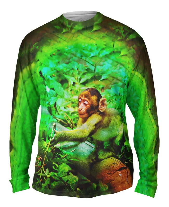 Stylish Pocket Long Sleeve Shirt-Branch Monkey