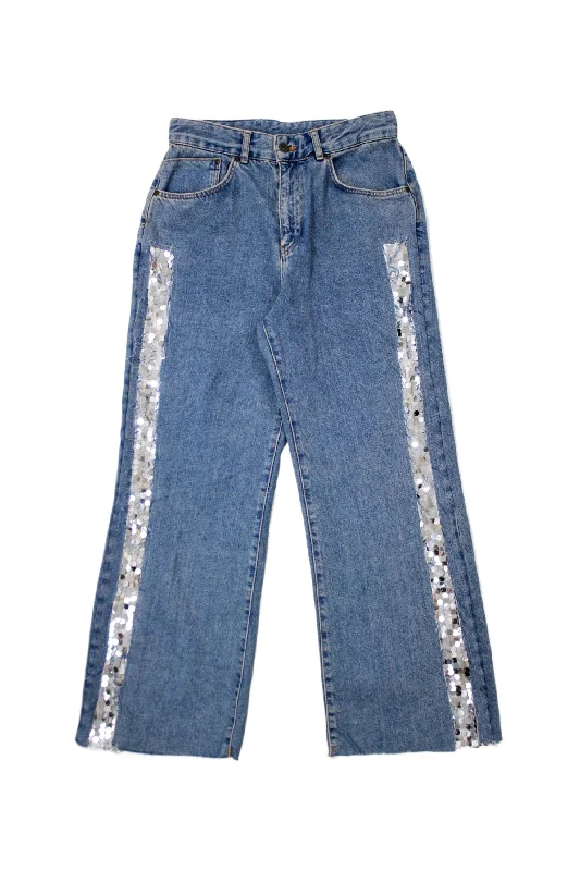 Trendy Waterproof Pants-The Ragged Preist - Sequin Detail Jeans