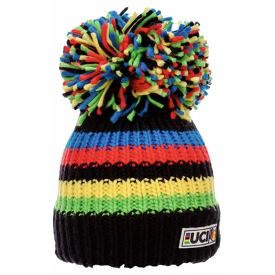 Fashionable Mesh Baseball Cap-Kids UCI Black Rainbow Stripes