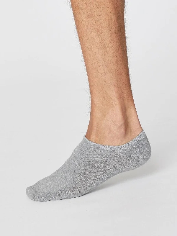 Trendy Winter Socks-Ashley Trainer Socks - Mid Grey Marle