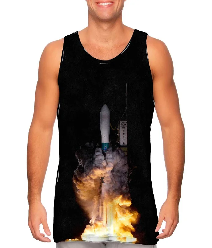 Premium Cotton Sleeveless Shirt-Kepler Mission Delta Ii Liftoff To Space