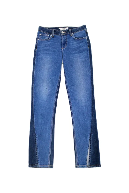 Stylish Zippered Pants-TULAROSA - Contrast Wash Jeans