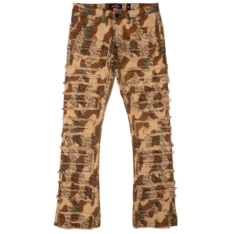 Relaxed Fit Chinos-F1732 Cashay Stacked Jeans - Camo