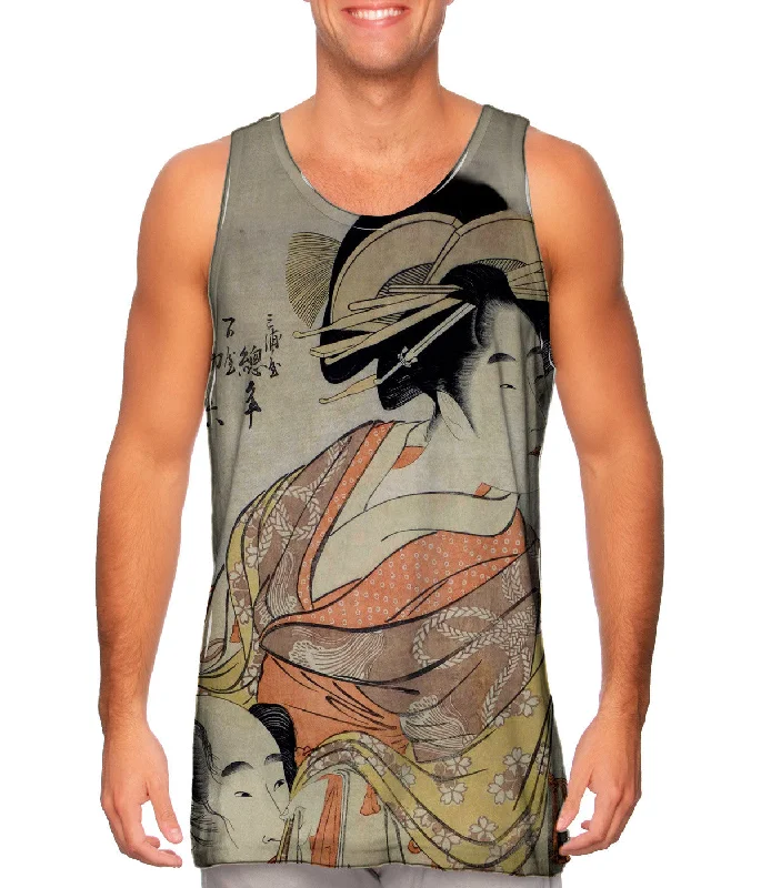 Custom Graphic Sleeveless-Japan - Kitagawa Utamaro - "Founts of Love" (1789)