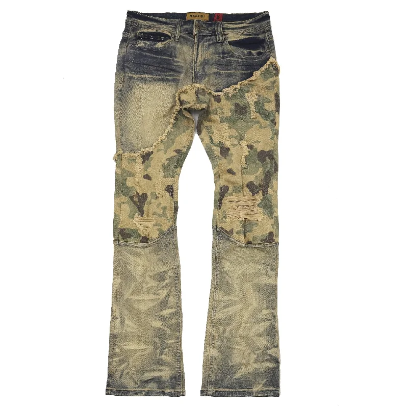 Relaxed Fit Lounge Joggers-M1919 Costello Stack Jeans - Dirt