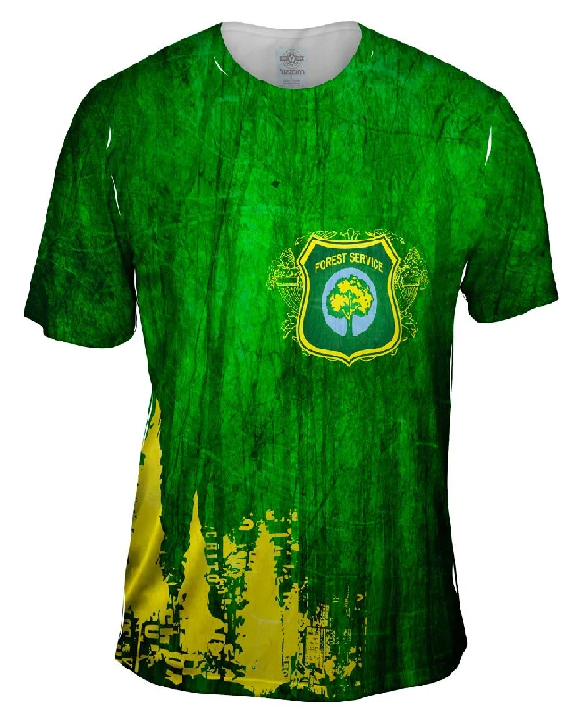 Comfortable Breathable T-Shirt-Forest Service Royal