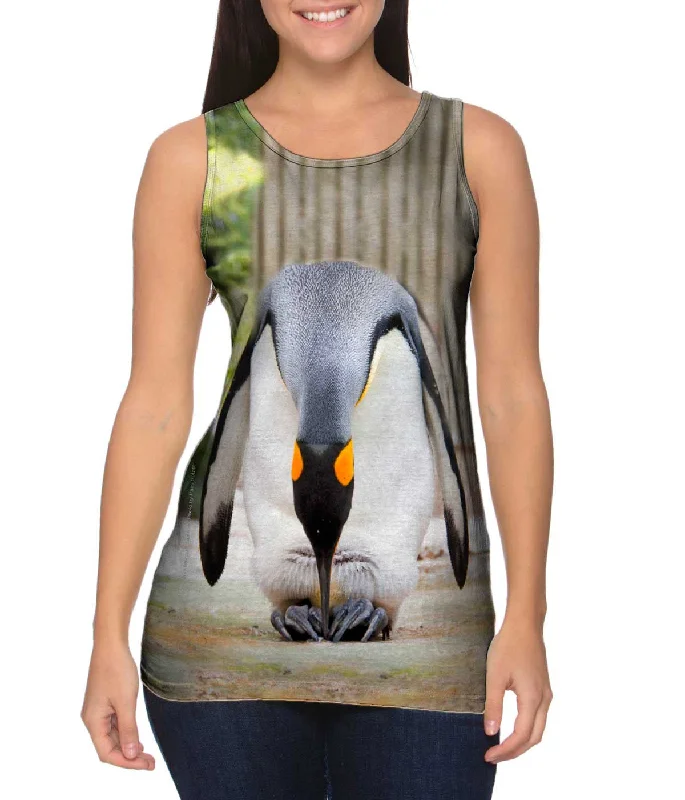 Trendy Crop Top Tank-King Penguin