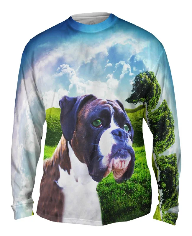 Stylish Layered Long Sleeve Shirt-Boxer Enjoying Nature