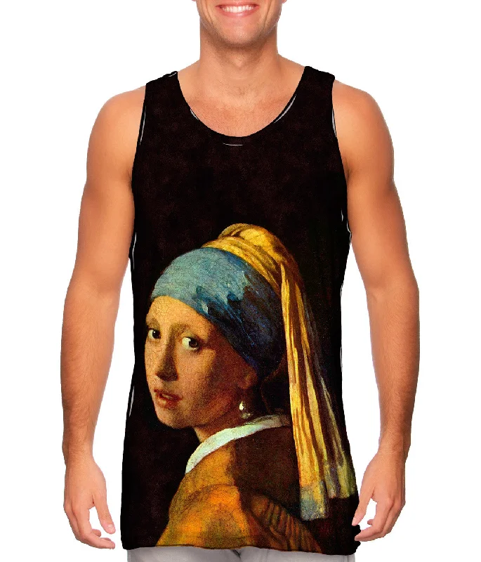 Lightweight Muscle Tank-Johannes Vermeer - "Girl With a Pearl Earring" (1665)