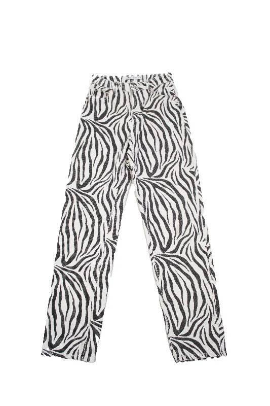 Trendy Sports Pants-ZARA - Zebra Print Jeans