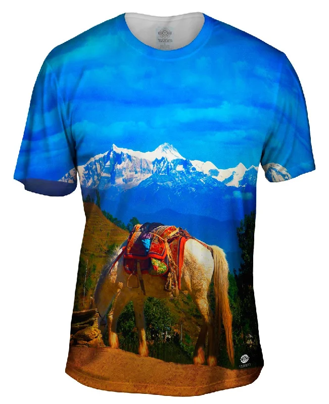 Custom Color T-Shirt-Soaring Andes Mountains