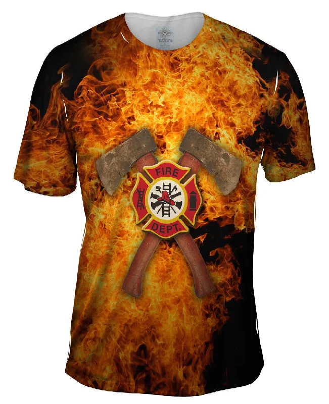 Comfortable Long Sleeve T-Shirt-Firefighter Ax