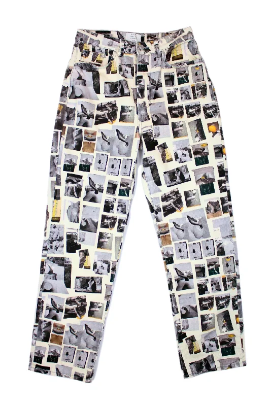 Premium Soft Cotton Pants-NEUW - Nico Straight "Kitty Tile" Print Jeans