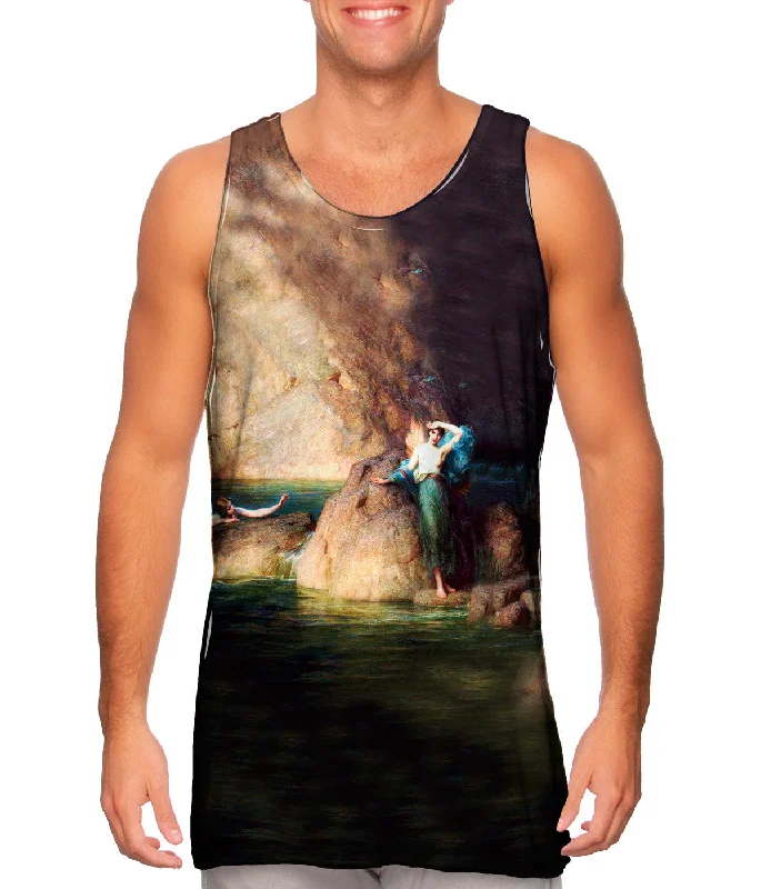 Custom Workout Sleeveless Shirt-Herbert James Draper - "Halcyone" (1915)