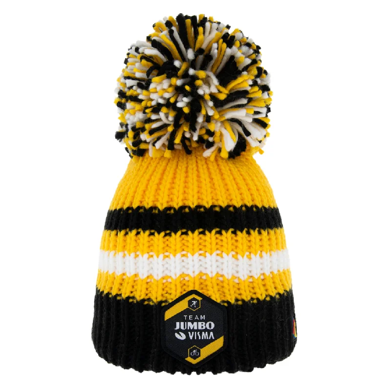 Custom Outdoor Hat-Team Visma Lease a Bike Yellow Big Bobble Hat