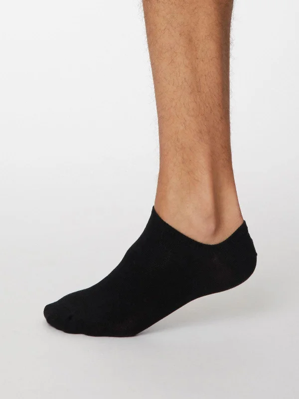 Premium Wool Knit Socks-Ashley Trainer Socks - Black