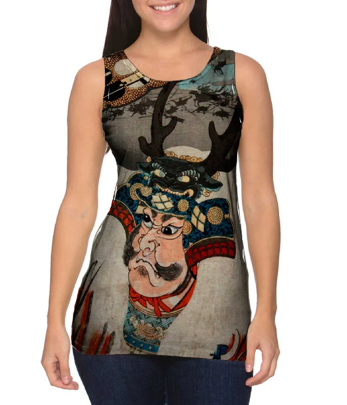 Soft Yoga Tank Top-Japan -"Samurai Japanese Print"