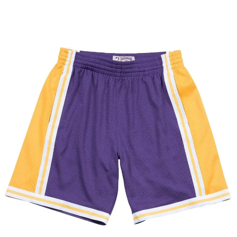 Soft Knit Casual Shorts-NBA SWINGMAN ROAD SHORTS LAKERS 84-85