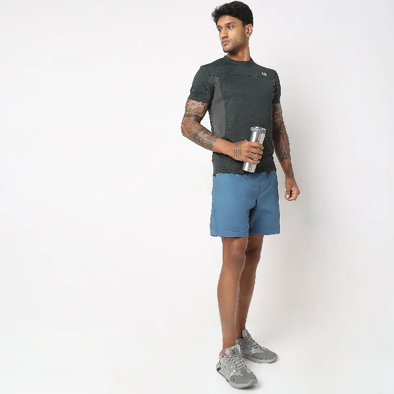 Sporty Performance Shorts-Walk Shortsᵉˣ - 100% Fine Cotton with Secure Zip Pocket