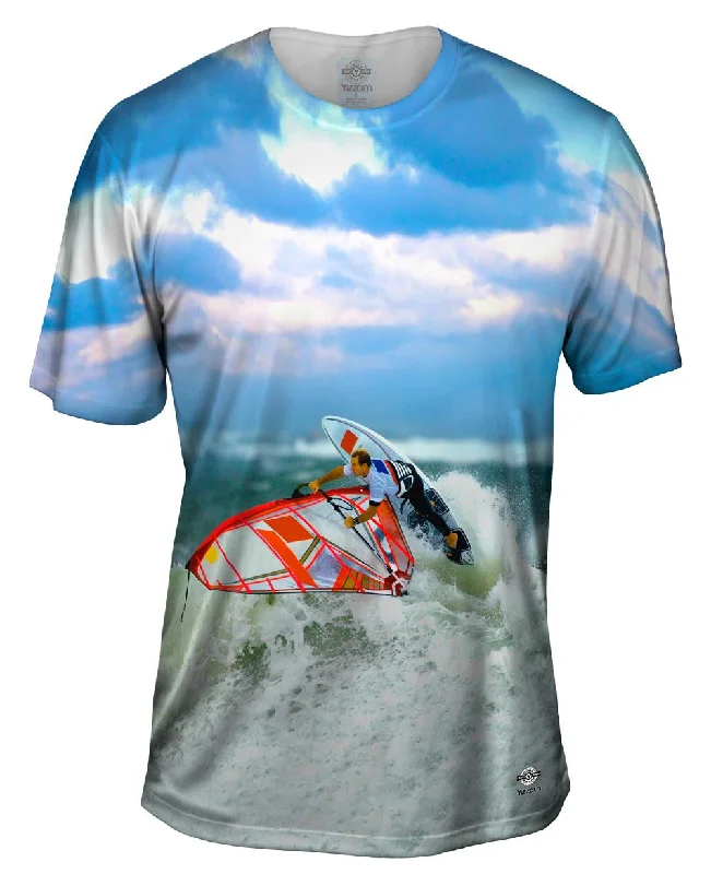 Comfortable Ribbed T-Shirt-Wind Surfing Madness