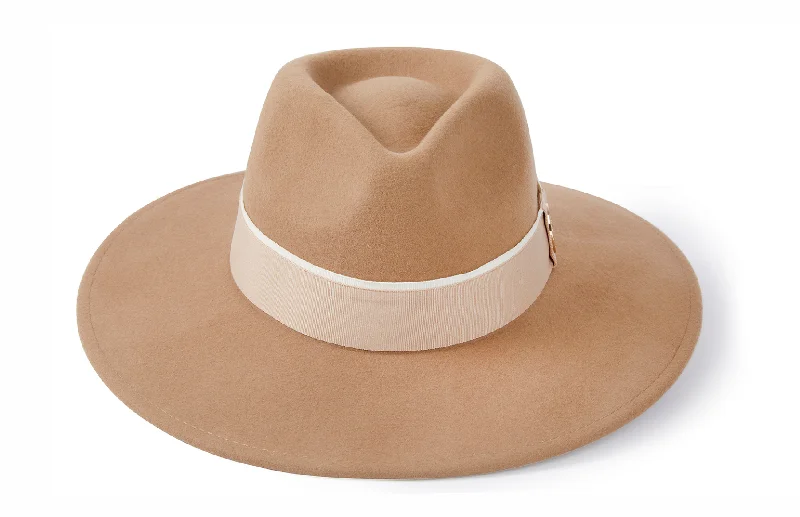 Custom Sports Hat-The Oxley Fedora in Camel