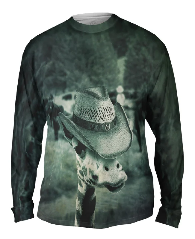 Comfortable All-Day Long Sleeve-Cattle Cowboy Giraffe