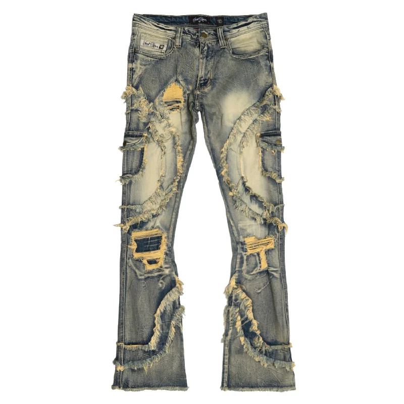 Premium Bootcut Pants-F1767 Tascotto Stacked Jeans - Vintage