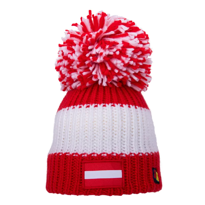 Custom Patterned Hat-Austria Big Bobble Hat