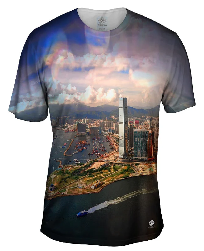 Soft Casual Graphic T-Shirt-Bustling City