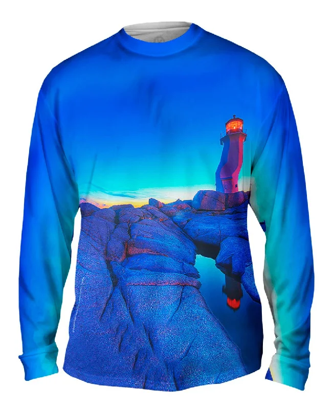 Custom Long Sleeve Shirt-Blue Sky Lighthouse