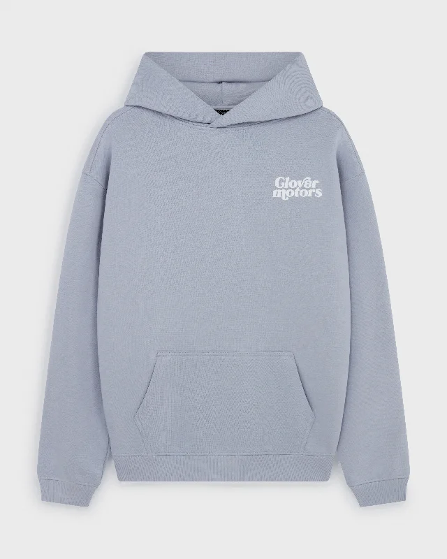 Stylish Casual Hoodie-POWDER BLUE CLOVER HOODIE