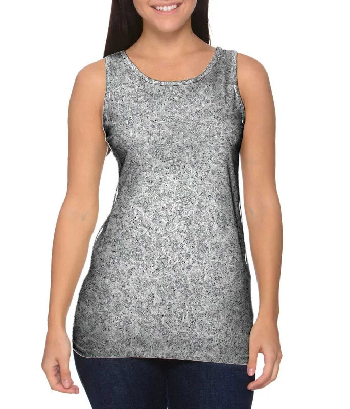 Comfortable Loose Fit Sleeveless-Just Engaged Bling White Gold