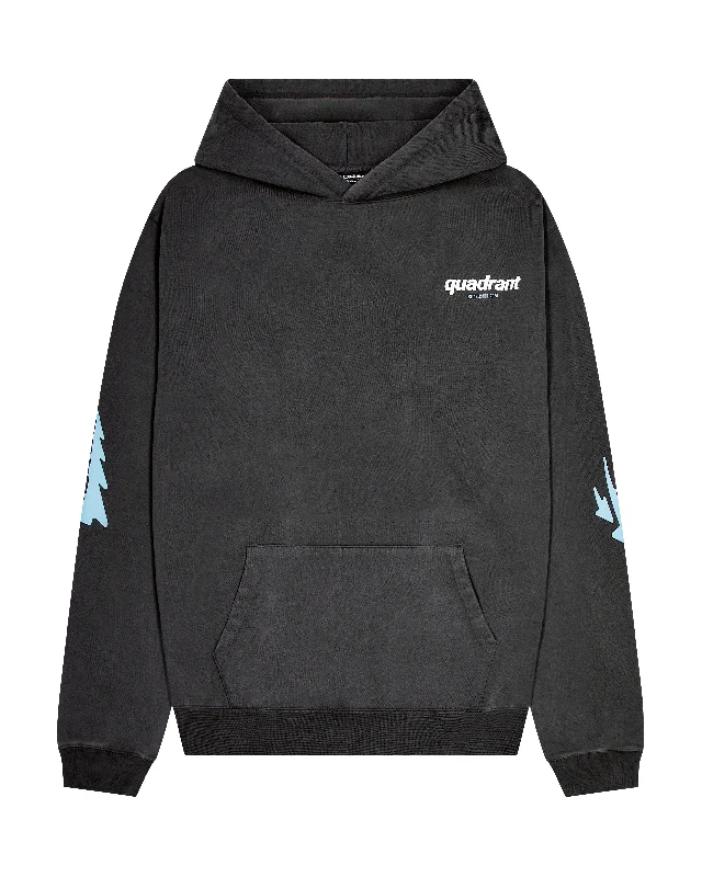 Comfortable Everyday Hoodie-WASHED BLACK DIAGRAM HOODIE