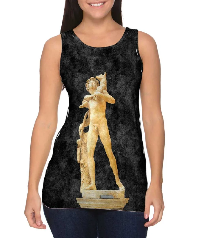 Comfortable Sleeveless Jersey-Jebulon - "Statue Barberie Faun With Kid" (1685)