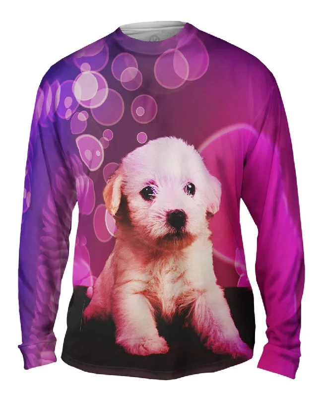 Custom Embroidered Long Sleeve-Bubble Lap Puppy