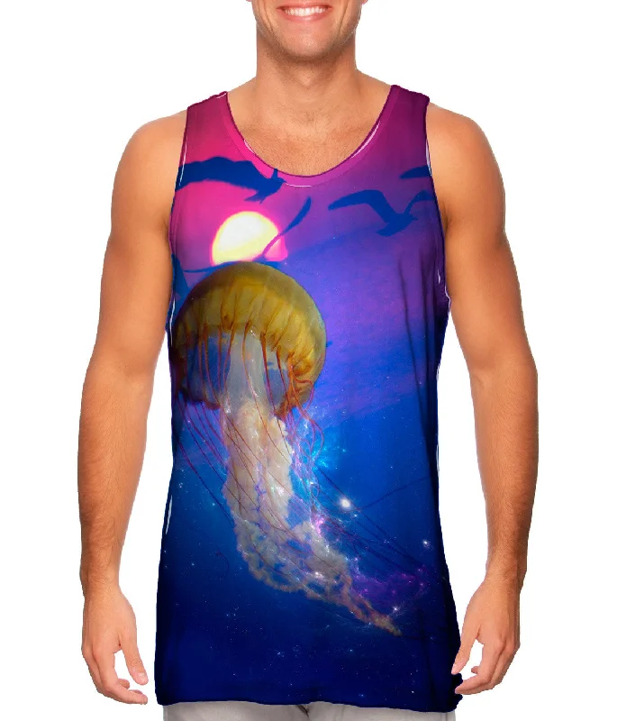 Trendy Sports Tank-Jellyfish Seabird