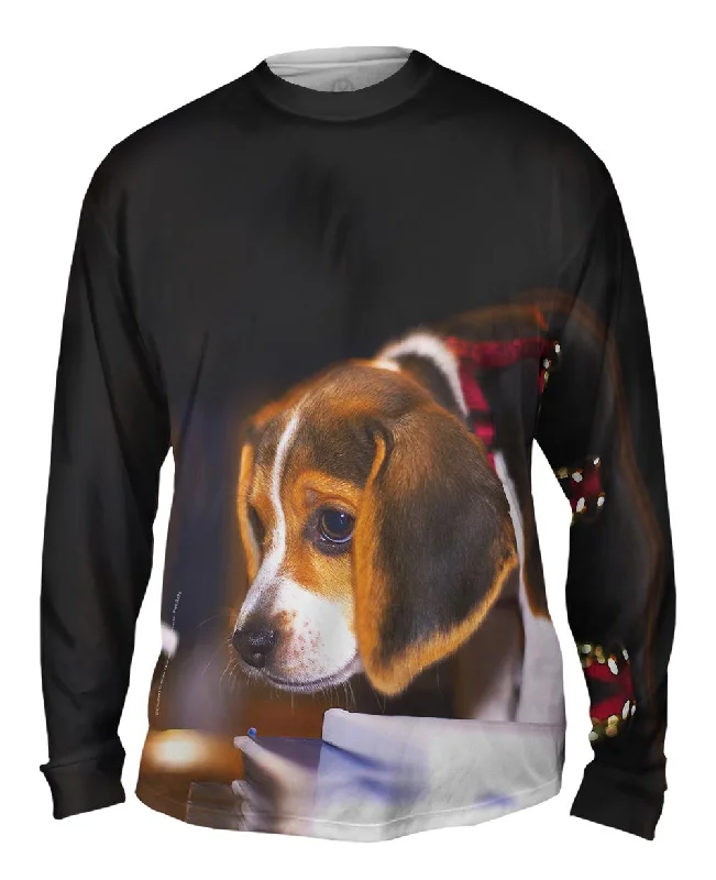 Relaxed Fit Long Sleeve Top-Cautious Beagle