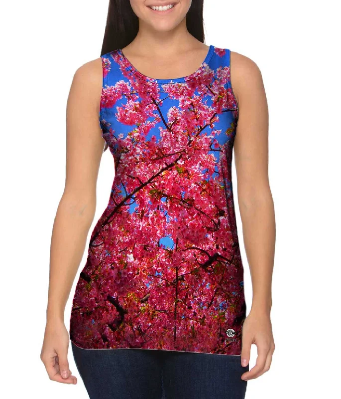 Custom Workout Sleeveless Shirt-Japanese Cherry Blossom Blume